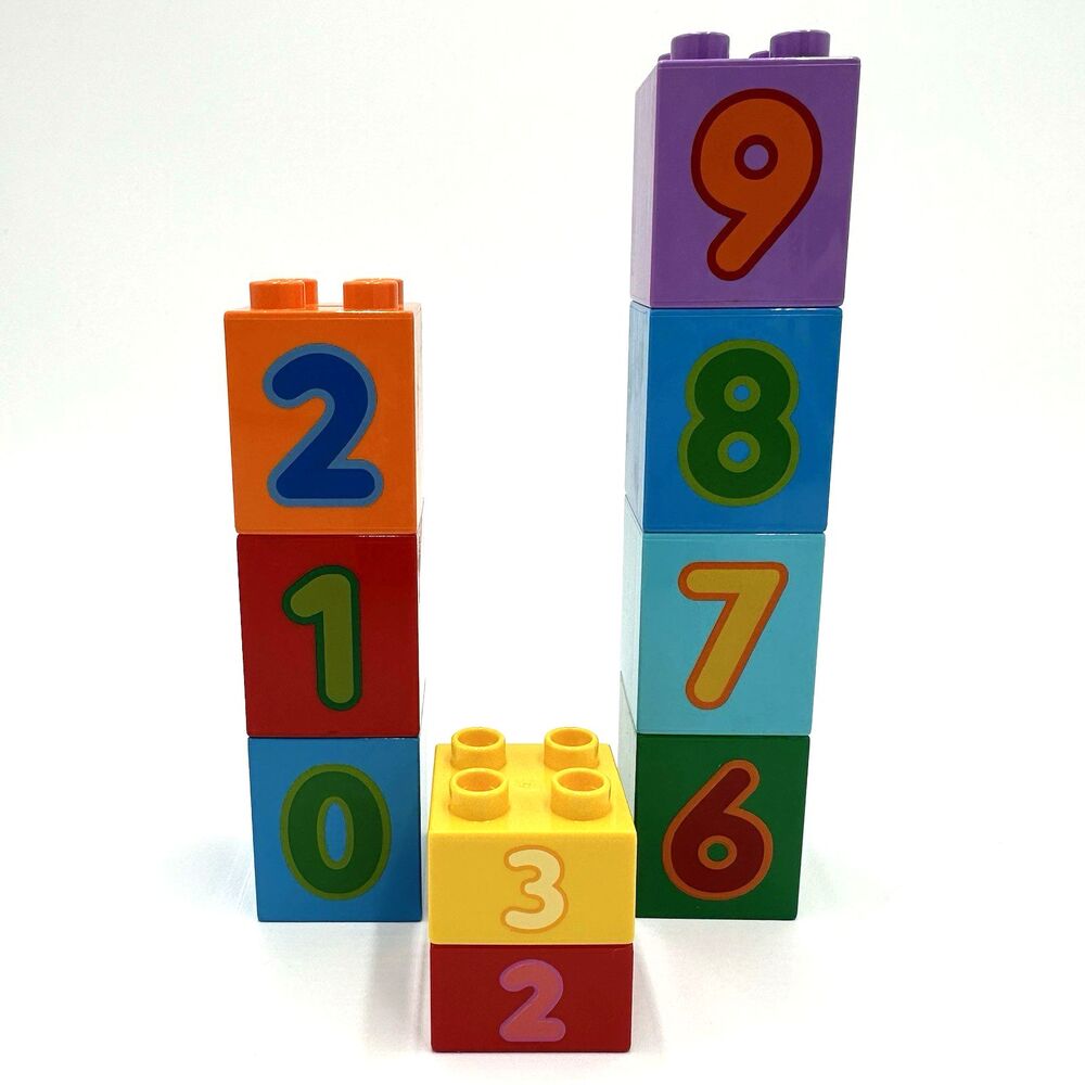 Lego Duplo Number Replacement Building Blocks Bricks Lot of 9 Learn Counting